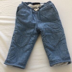 Baby Gap Sherpa Lined Super Cozy Denim Pants. Size-12-18 months